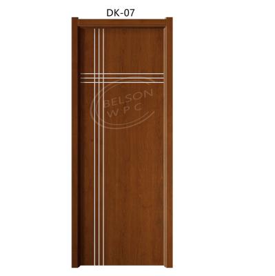 Chine Appartement adapté aux besoins du client simple moderne de couleur de PLEINE WPC porte intérieure de mode de BES DK-07 avec la conception de marqueterie de rayure. à vendre