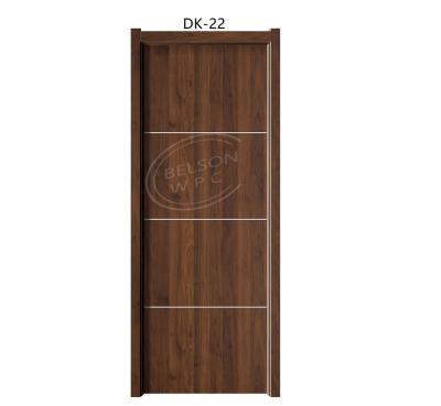 China BES DK-22 NIEUWE volledige wpcdeuren maken moderne deuren met kader Aangegaan stijlontwerp/het ontwerp van het streepinlegsel voor Libië waterdicht Te koop