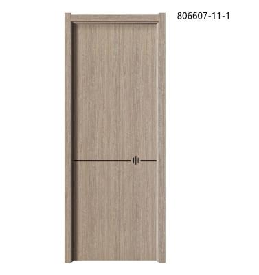 Chine BES 806607-11-1 portes creuses pures et pleines de conception de marqueterie de rayure de porte d'appartement de porte de wpc (composé en bois de PVC) à vendre