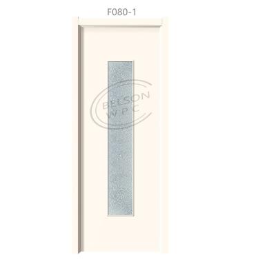 China BES F080-1 Pure and Full wpc (wood pvc composite) wpc hollow door waterproof painting door pure WPC material for sale