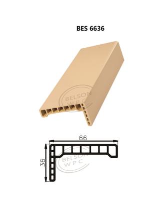 China BES 6636 Energy saving /Fire retardant/ Soundproof/waterproof/Eco-friendly wpc architrave/line casing/sash for door for sale