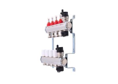 China Italy Style Intelligent Temperture Control 2 Port Underfloor Heating Manifold For Pex for sale