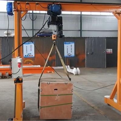 China SGS Indoor Portable Gantry Crane 2000kg Small Travelling Gantry Crane for sale
