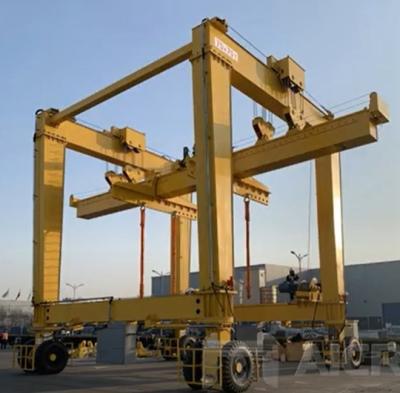 China Long Hook Electric Rubber Tyred Container Gantry Crane 10t To 100t  With Cab for sale
