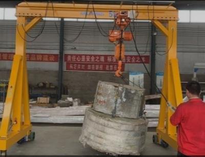 China Alarm System Lightweight Portable Gantry Crane 2 Ton Energy Saving en venta