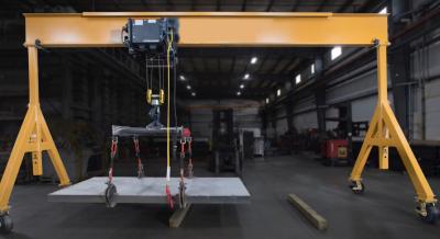 China Warehouse 1t-10t Lightweight Portable Gantry Crane With Outward Wheels for sale