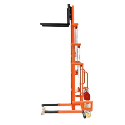 China 1 Ton 0.5 Ton Hand Pallet Stacker / Manual Forklift Electric Straddle Stacker for sale