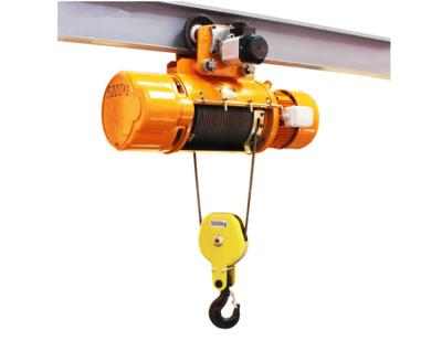 China CD Type 5000Kg Electric Wire Rope Hoists 100m Cable For Elevator Lifting for sale