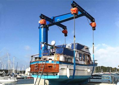 China 100 Ton Marina Boat Lifting Jib Crane 2m To 10m Lifting Height for sale
