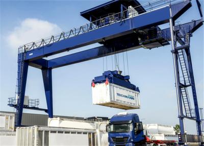 China Harbour Crane Container Yard RMG Rail Gantry Crane Fixed 50 Ton With Spreader for sale
