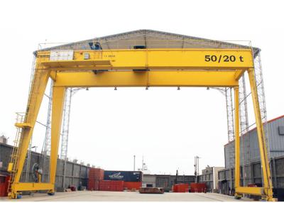 China Along Rail System Double Girder Gantry Crane Mobile With Electric Hoist for sale