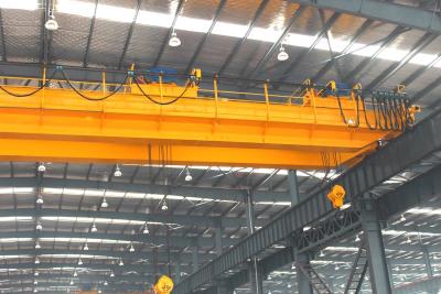 China 100t Double Girder Overhead Crane EOT Crane Yellow Color for Factory for sale