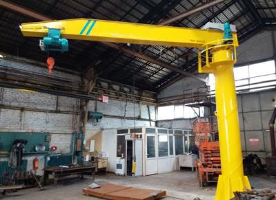 China Floor Mounted Rotating Jib Crane 1000kg With Wire Rope Hoist for sale