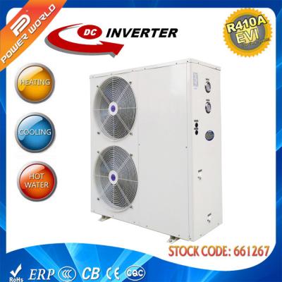 China alta pompa de calor del POLI de 50Hz 220V, bomba refrigerante del calentador de agua del inversor de R410A DC en venta