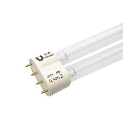 China H Type 40W Glass UVC Light Tubes 185nm UV Ozone Disinfection Lamp For Air for sale