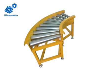 China Stainless Steel 90 Degree Curved Roller Conveyor , 90 Degree Roller Conveyor for sale