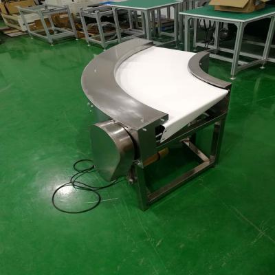 China Green PVC Belt 90 Degree Flat Belt Conveyor 100 kgs/m Loading Capacity for sale