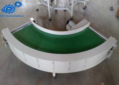 China Steel Frame 90 Degree Curved Conveyor System Customized Loading Capacity for sale
