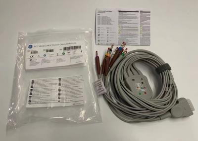 China Cable de ECG de plomo gris 10 con conector de plátano estándar estadounidense de 15 pines 4.0 en venta