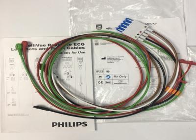China Phlip M1644A Intellivue ECG Cable 5 Lead Reusable 989803144991 for sale