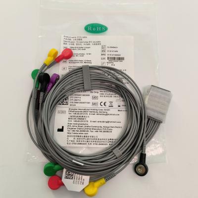 China Original Dynamic Holter ECG Lead Wire 12 Lead Button Type REF EL10NISH01 IPN 01.57.471450 for sale
