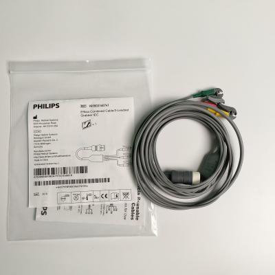 China PHILIP  Original Efficia Combined Cable/3-Leadset Grabber IEC. Machine End Round 12-Pin,REF: 989803160741 for sale