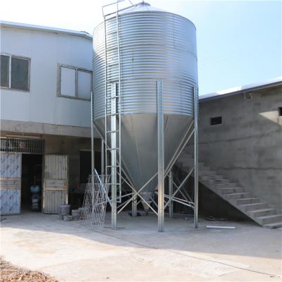 China Chicken Poultry Farming Equipment 10tons 15tons 20tons Feed Silo For Automatic Feeding System for sale