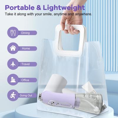 Cina Idropulsore ad acqua cordless portatile, irrigatore orale elettrico IPX7 USB, filo interdentale ad acqua, getto per la pulizia dei denti in vendita