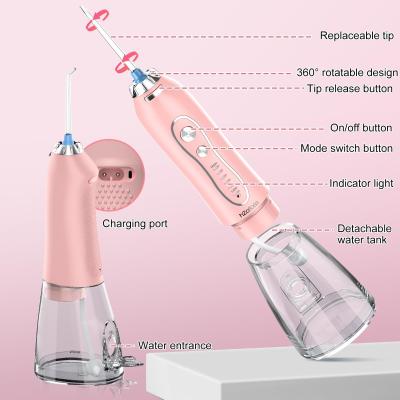 China 2025 Producto Irrigador oral portátil recargable limpiador de dientes inalámbrico IPX7 Flosser de agua Irrigador oral para viajes en venta
