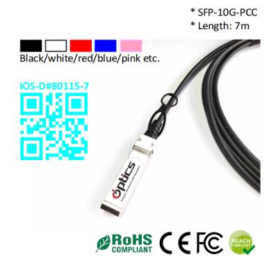 China SFP-10G-DAC7M 10G SFP+ to SFP+ DAC(Direct Attach Cable) Cables (Passive) 7M 10G SFP+ DAC PCC for sale