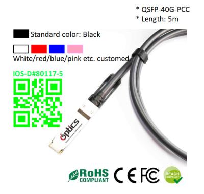 China IOS-D#80117-5, IQSFP-40G-DAC5M, 40G QSFP+ para QSFP+ DAC ((Cabel de ligação direta) Cabos (passivos) 5M Qsfp Dac Cable à venda