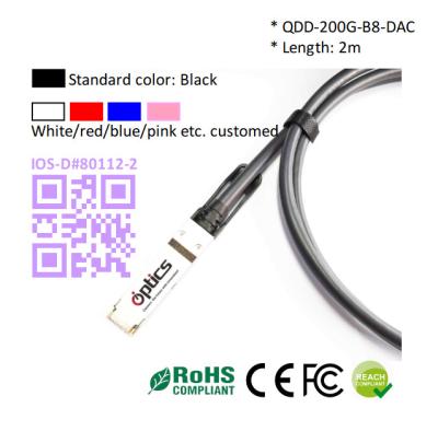 China 200G QSFPDD to 8x25G SFP28 Breakout DAC(Direct Attach Cable) Cables (Passive) 2M 200G QSFPDD DAC for sale
