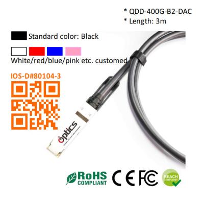 China 400G QSFPDD To 2x200G QSFP56 Breakout (Direct Attach Cable) Cables (Passive) 3M Sfp Direct Attach Cable for sale