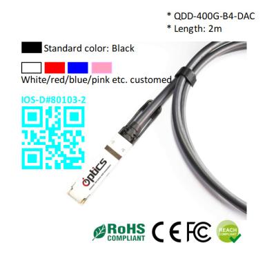 Chine Les câbles 400G QSFPDD à 4x100G QSFP56 (câble d'attache directe) sont des câbles passifs 2M 400G QSFPDD DAC à vendre