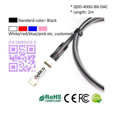 China 400G QSFPDD to 8x56G SFP56 Breakout (Direct Attach Cable) Cables (Passive) 2M 400G QSFPDD DAC for sale