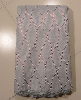 Chine Tissus nuptiales de dentelle de broderie pour la robe de mariage, rouge de SLV à vendre