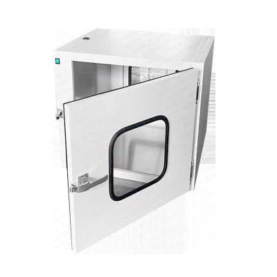 China Lab Clean Room Pass Box Static Dynamic Air Shower Pass Box Internal Arc Treatment for sale