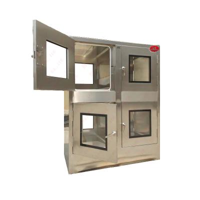 Chine MRJH Anti-radiation Porte plate à double couche manuelle verrouillage à commande conjointe mécanique en acier inoxydable fenêtre de transfert ordinaire à vendre