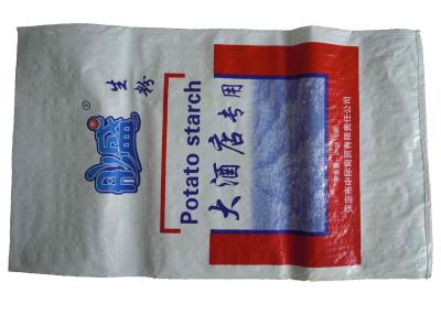 China Gravure Printing Laminated Bopp Woven PP Sacks , Woven Polypropylene Rice Bags for sale