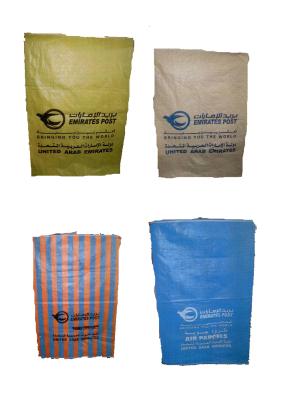 China Large Printed PP Woven Mailing Postal Bags PP Woven Sacks High Strength for sale