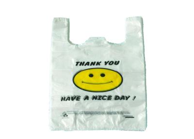 China PE Plastic Shopping Bags With Die Cut Handle , Personalized Plastic Grocery Bags for sale