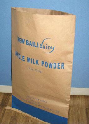 China Moisture Proof Multiwall Paper Bags with Offset Printing / Heat Cut for sale