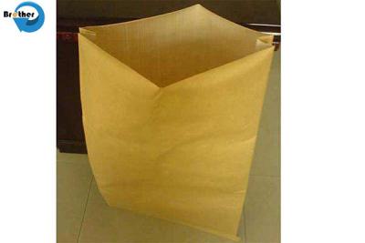 China Kraft Paper Laminated PP Woven Bag, Kraft Paper Sack Bags with PP Woven Laminated for Packing Flour, Powder Chemical for sale