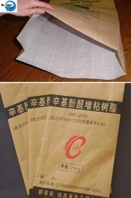 中国 25kg Logo Print 2 Ply Kraft Paper Laminated PP Woven Valve Cement Bag 販売のため