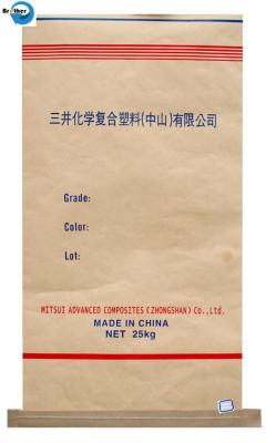 China Empty Tile Adhesive Bags 20 Kg 25kg 50kg Logo Print 2 Ply Kraft Paper Laminated PP Woven Valve Cement Bag for sale