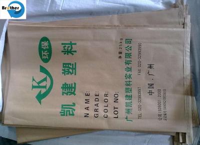 China Customized Natural Brown Kraft Paper Laminated PP Woven Packing Bags for sale