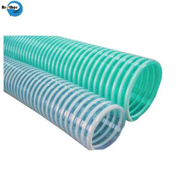 China 1.5 Inch Transparent PVC Steel Wire Reinforced Watering Suction Hose for sale