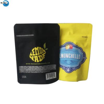 China Custom Black Laminated Pouch Coffee Tea Snack Fruit Tobacco Flexible Plastic Packaging Bag en venta