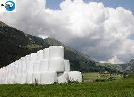 Κίνα China White Hay Cover Tarps , Plastic PP Woven Hay Bale Stack Covers For Wrapping Alfalfa Hay προς πώληση