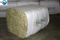 China 155GSM Gravure Printing Hay Bale Sleeves Polypropylene Woven Rolls Custom Length for sale